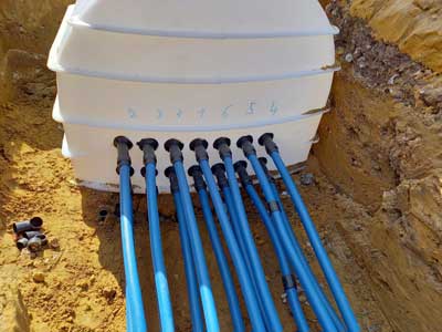 Verlegung von Erdwärmekollektoren